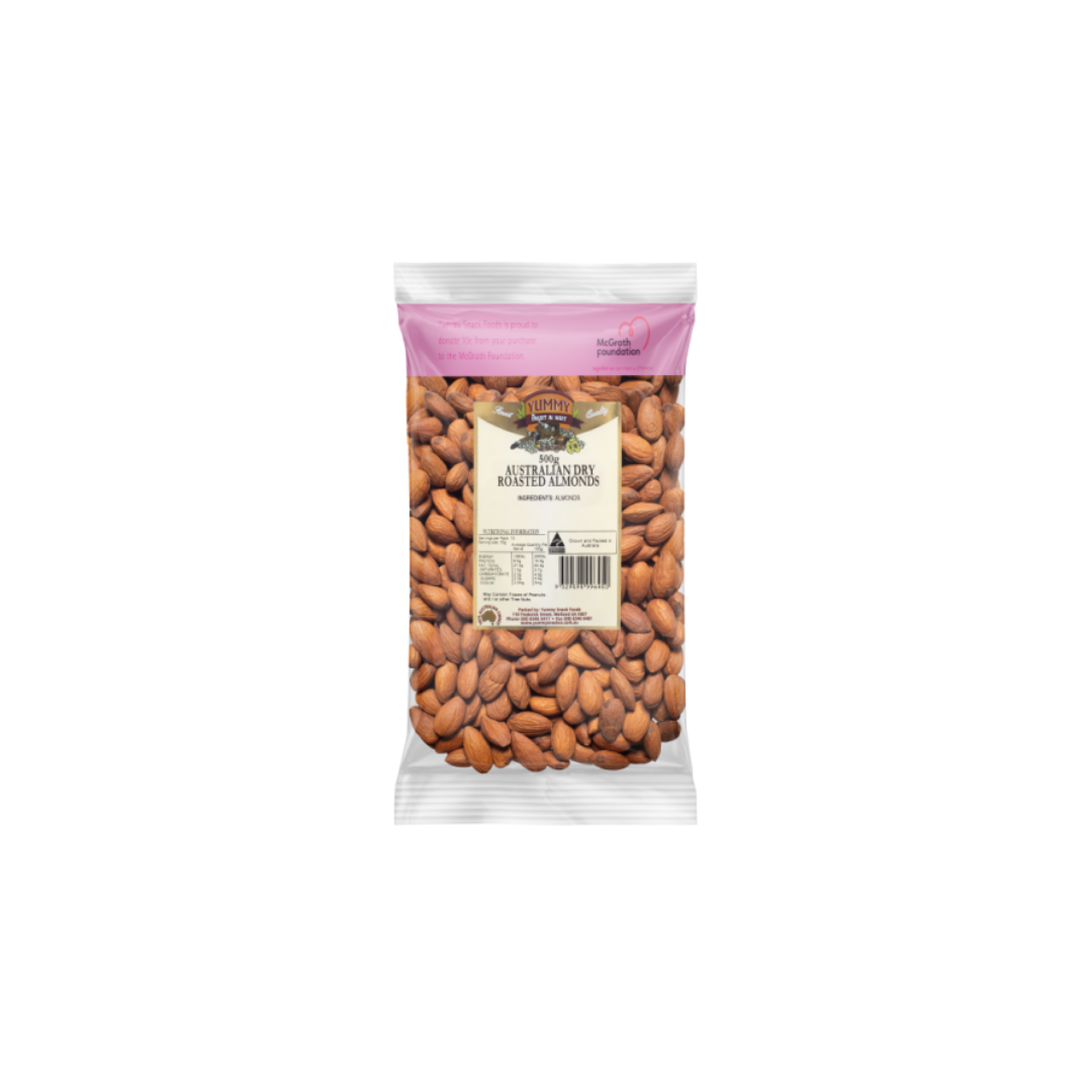 Nuts - Almonds Roasted 500g bag