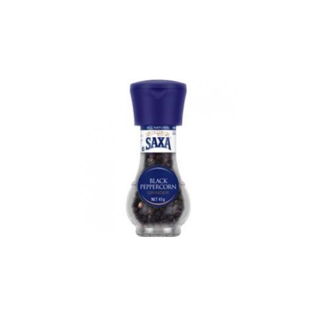 Pepper - Saxa Grinder Peppercorn Black 45gm