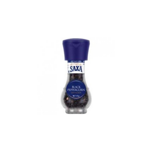 Pepper - Saxa Grinder Peppercorn Black 45gm