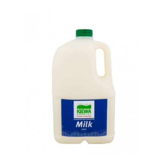 Milk - Kiewa 3 litre Full Cream