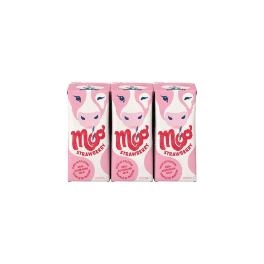 Milk- Devondale Strawberry Milk 200ml x6 UHT